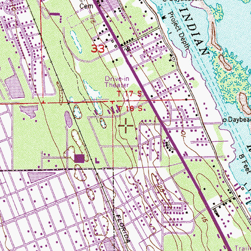Topographic Map of Eastern Shores Mobile Village, FL