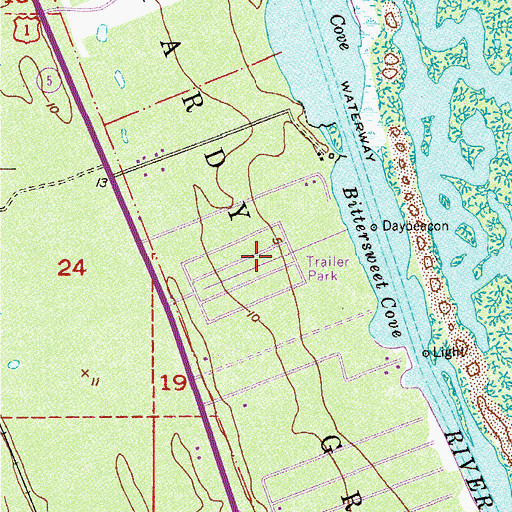 Topographic Map of Terra Mar Village Mobile Home Park, FL