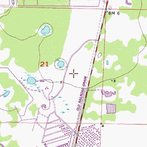 Topographic Map of Harbor Lakes Mobile Home Park, FL
