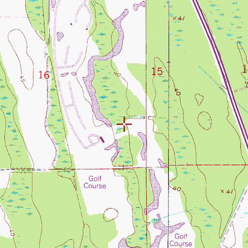 Topographic Map of Cypress Woods Golf and Country Club, FL