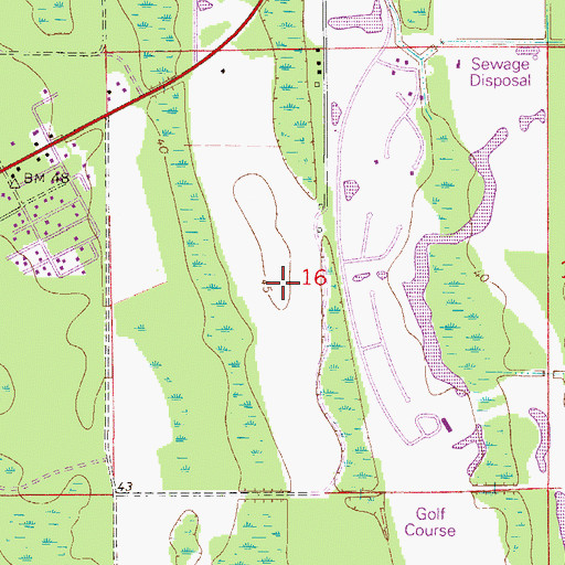 Topographic Map of Coquina Crossing Mobile Home Park, FL