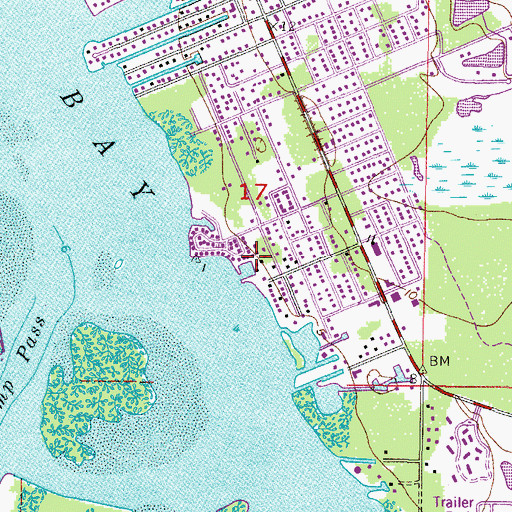 Topographic Map of Stump Pass Marina, FL