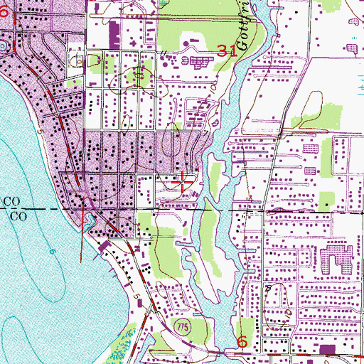 Topographic Map of Deer Creek Mobile Home Park, FL