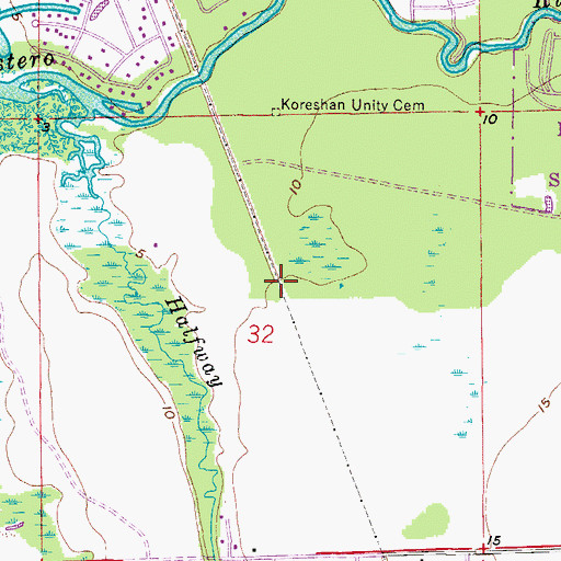 Topographic Map of Deer Run Country Club, FL