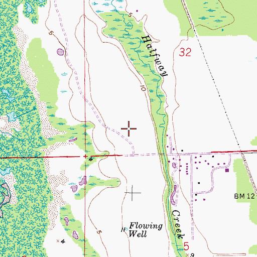 Topographic Map of Deerfield Country Club, FL