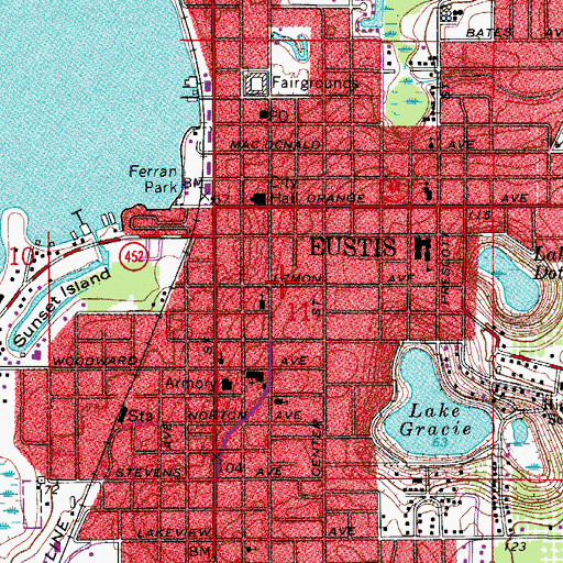 Topographic Map of First Church of Christ Scientist, FL