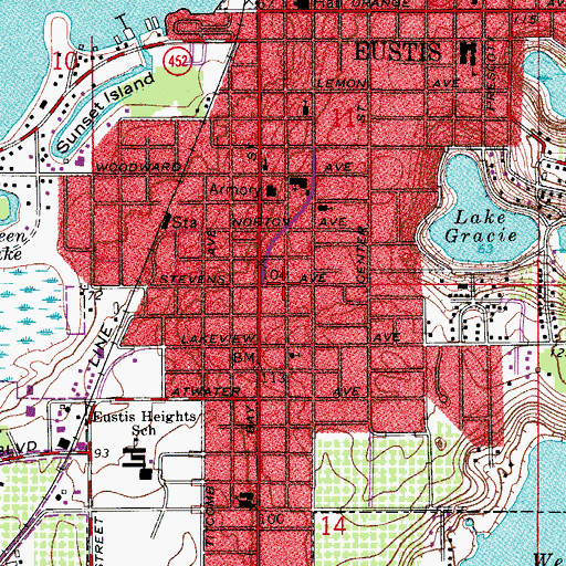 Topographic Map of Saint Filumena Catholic Church, FL