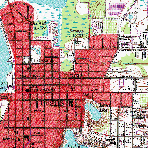 Topographic Map of Saint James African Methodist Episcopal Church, FL