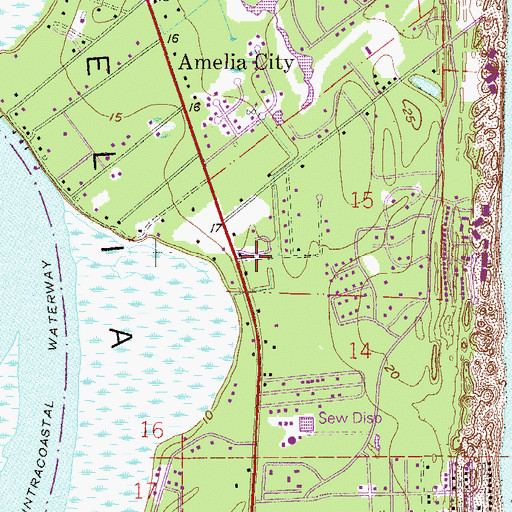 Topographic Map of Sandpiper Mobile Home Park, FL