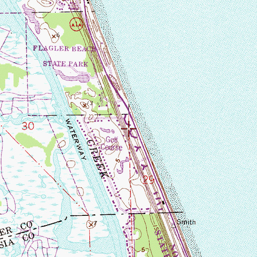 Topographic Map of Delray Country Club, FL