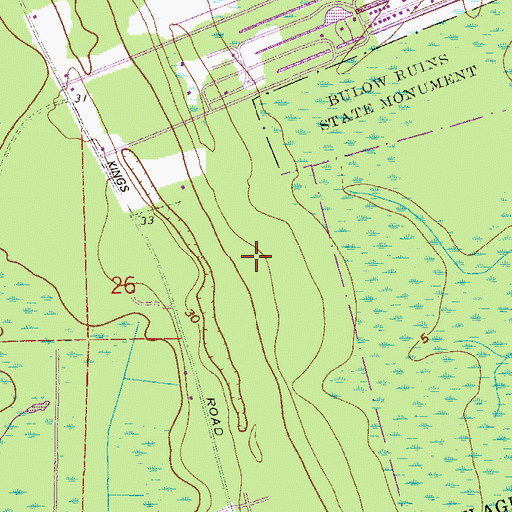 Topographic Map of Plantation Oaks Mobile Home Park, FL