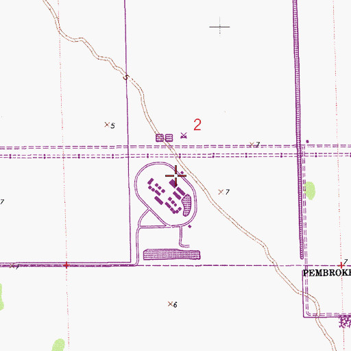 Topographic Map of Broward Correctional Institution Library, FL