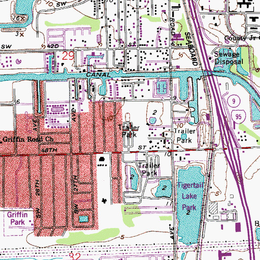 Topographic Map of Sheldon Mobile Home Court, FL