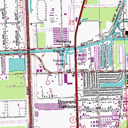 Topographic Map of Driftwood Acres Mobile Park, FL