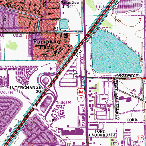 Topographic Map of Imperial Estates Mobile Home Park, FL