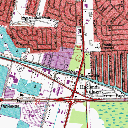 Topographic Map of Lazy Land Mobile Home Park, FL