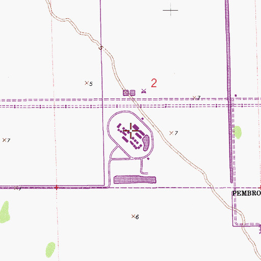 Topographic Map of Broward Correctional Institution, FL