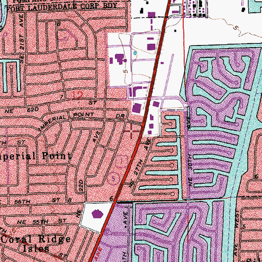 Topographic Map of Imperial Square Shopping Center, FL