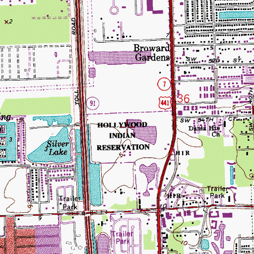 Topographic Map of Lucys Mall Shopping Center, FL