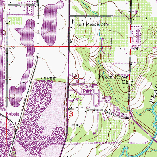 Topographic Map of McDuffie Mobile Home Park, FL