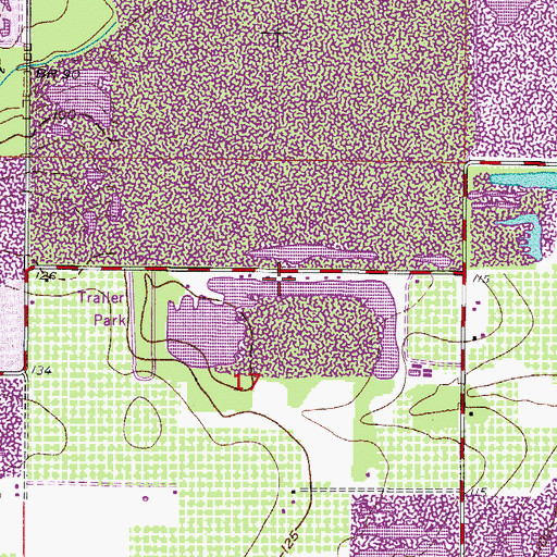 Topographic Map of Christmas Tree Trailer Park, FL