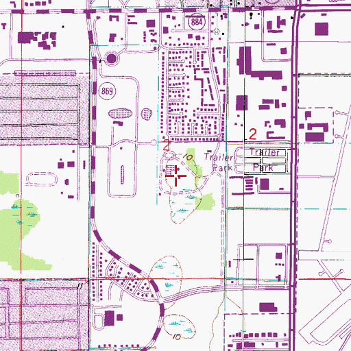 Topographic Map of Fort Meyers South Wastewater Treatment Facility, FL