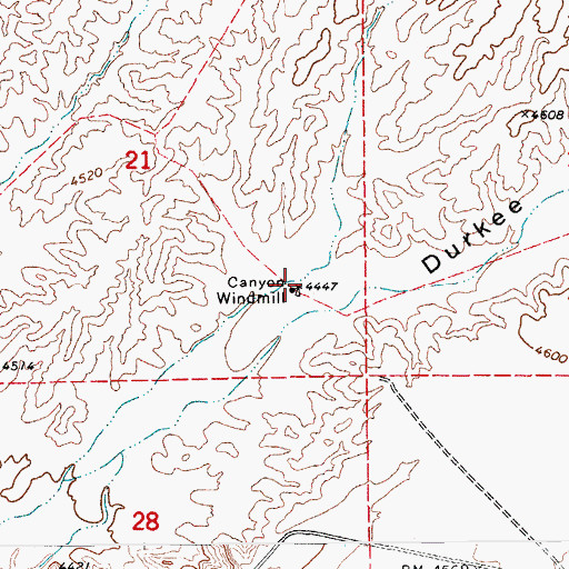 Topographic Map of Canyon Windmill, AZ