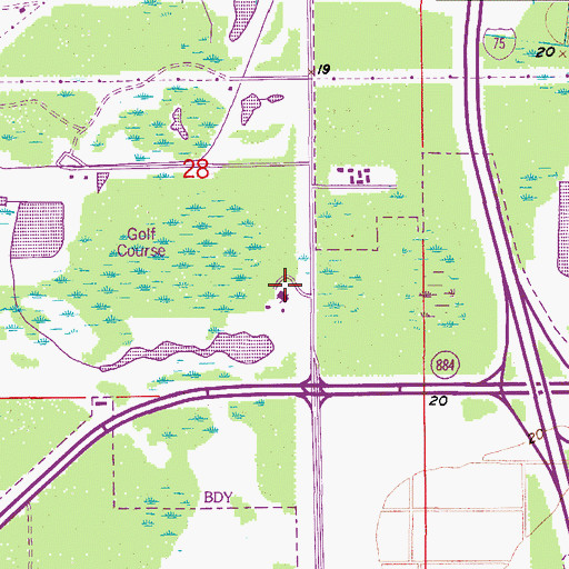 Topographic Map of Calusa Nature Center, FL