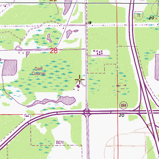 Topographic Map of Calusa Planetarium, FL