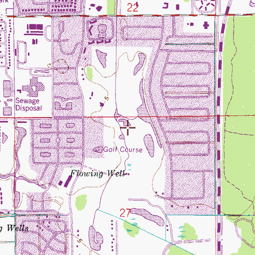 Topographic Map of Dubsdread Golf Course, FL