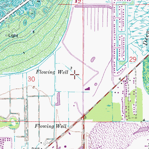 Topographic Map of Eagle Marsh Golf Club, FL