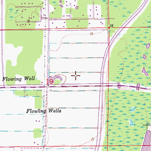 Topographic Map of Eagle Point Golf Club, FL