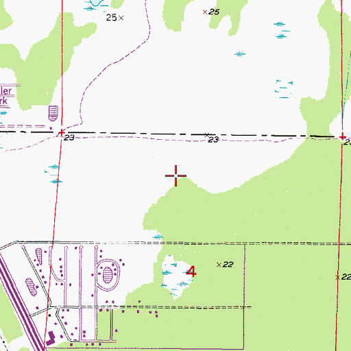 Topographic Map of Eagle Woods Golf and Country Club, FL
