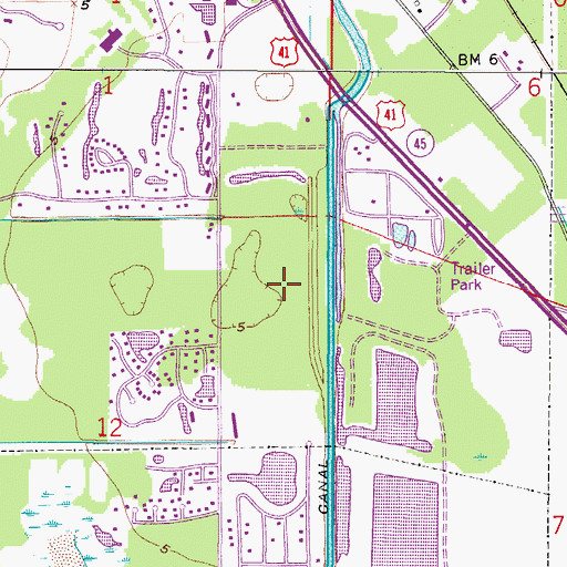 Topographic Map of Errol Country Club, FL