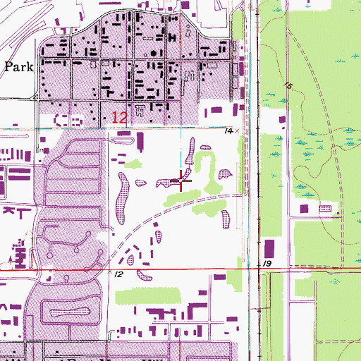 Topographic Map of Fairways Country Club, FL