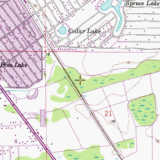 Topographic Map of Fairways East Golf Course, FL