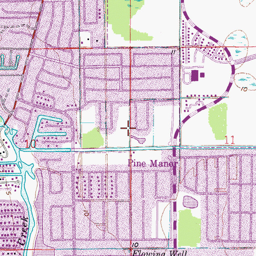 Topographic Map of Fairways of Boca Lago, FL