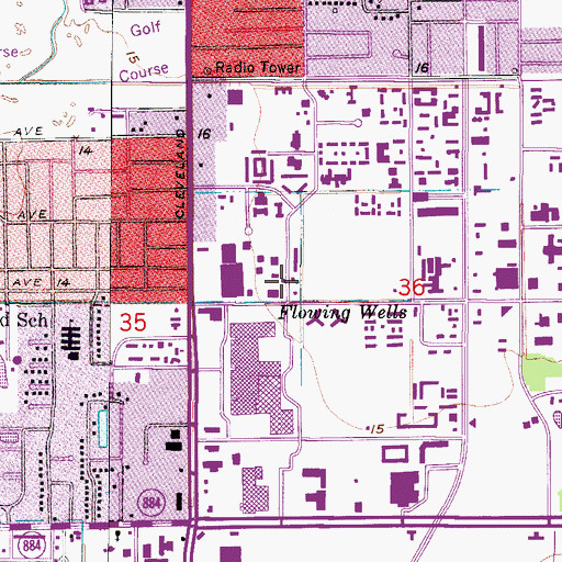 Topographic Map of Miracle Mile Post Office, FL