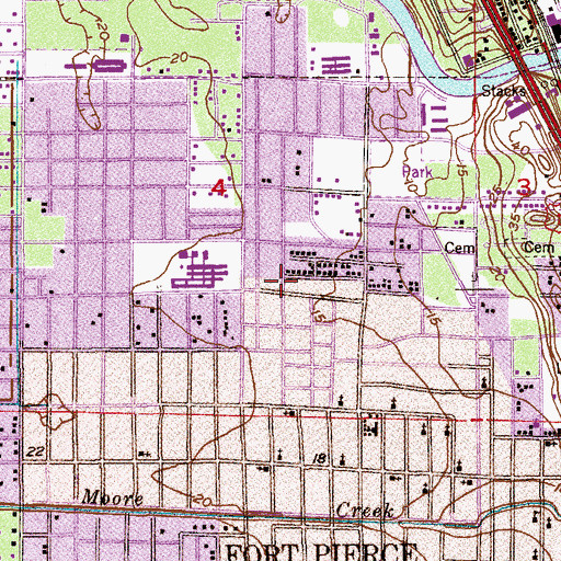Topographic Map of Apostolic Church of Jesus, FL