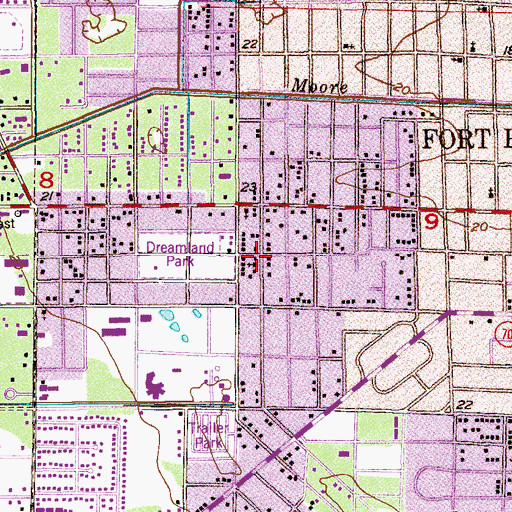 Topographic Map of First Haitian Church of the Nazarene, FL