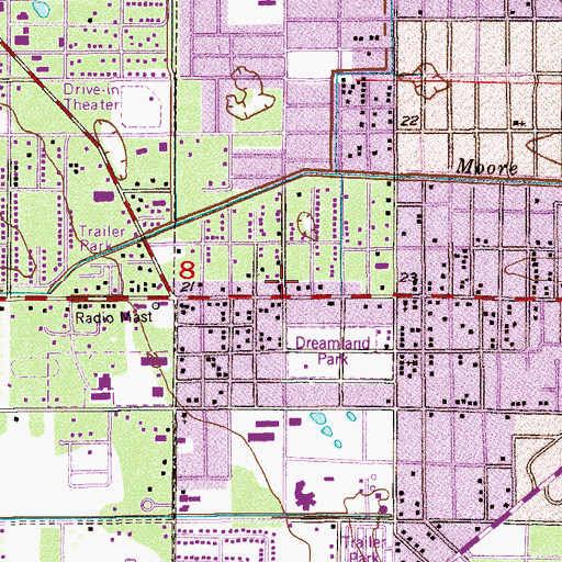 Topographic Map of Foundation Revival Center, FL