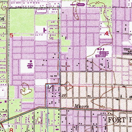 Topographic Map of Greater Saint James Missionary Baptist Church, FL