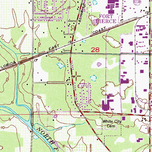 Topographic Map of Horizon Community Church, FL