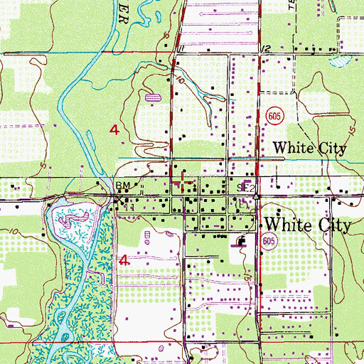 Topographic Map of Midway Road Baptist Church, FL