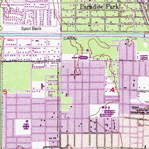 Topographic Map of New Mount Zion Missionary Baptist Church, FL