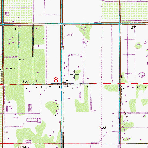 Topographic Map of Orange Avenue Baptist Church, FL