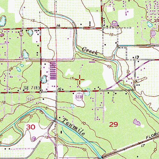 Topographic Map of Southside Christian Church, FL