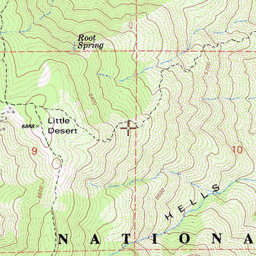 Topographic Map of Little Desert, CA