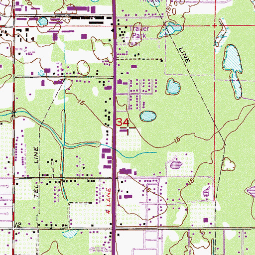 Topographic Map of Victory Christian Center, FL
