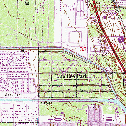 Topographic Map of Zion Hope Missionary Baptist Church, FL